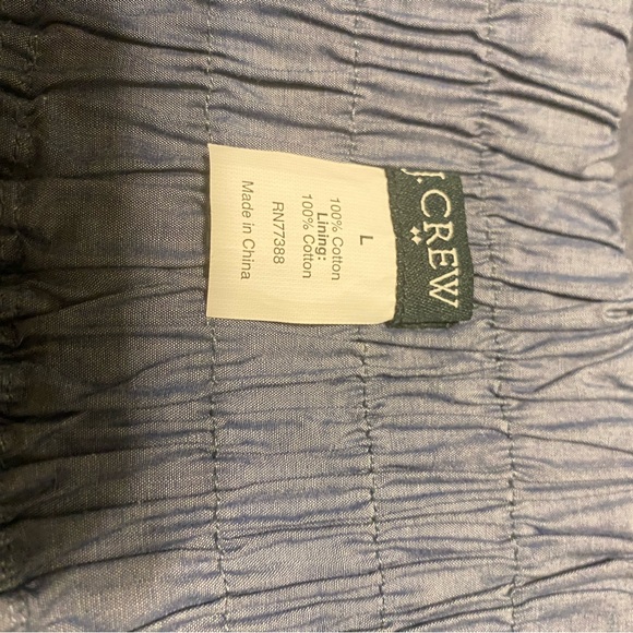 J.Crew chambray mini dress ties in front Size L * - Picture 8 of 8